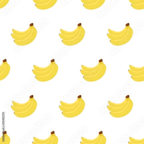 Bunch of yellow bananas seamless pattern