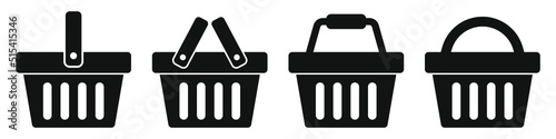 Shopping basket icon - vector illustration
