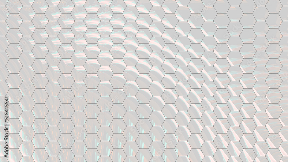Fototapeta premium Geometric Colorful Hexagon Scale Abstract Glass Blur Background Wallpaper Design 