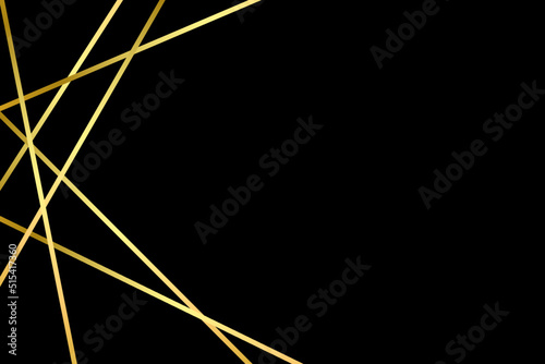 Premium background with golden lines on black background