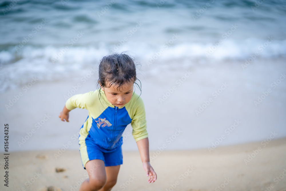 girl running by the sea girl running by the sea