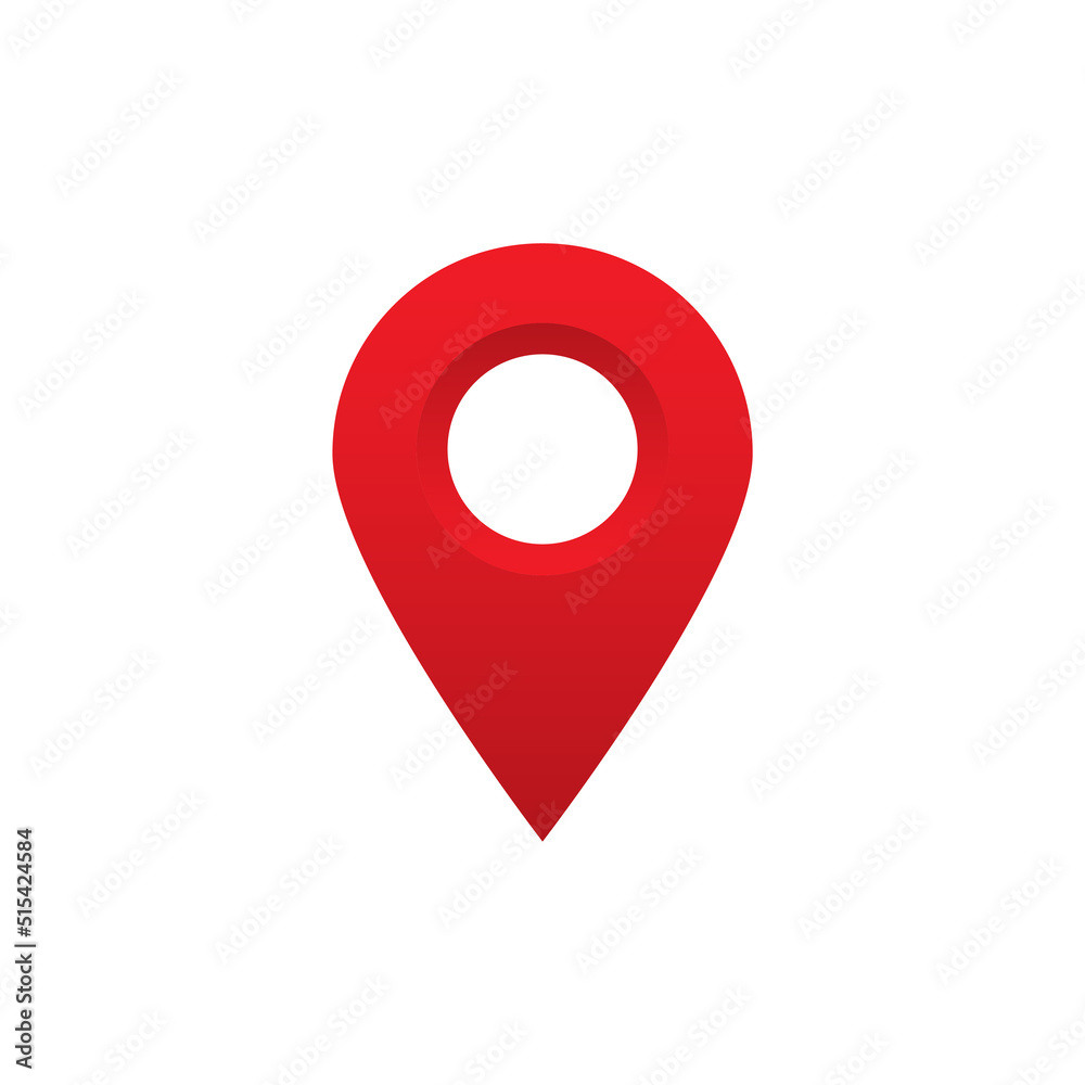 Red location point pin icon, Vector. Red location point pin icon, Vector.