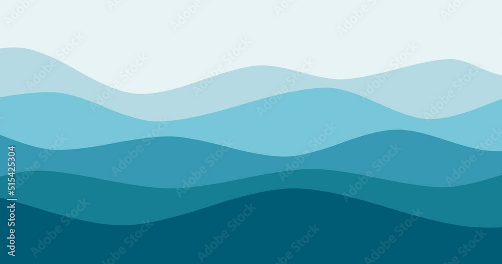 blue waves ocean background animation video