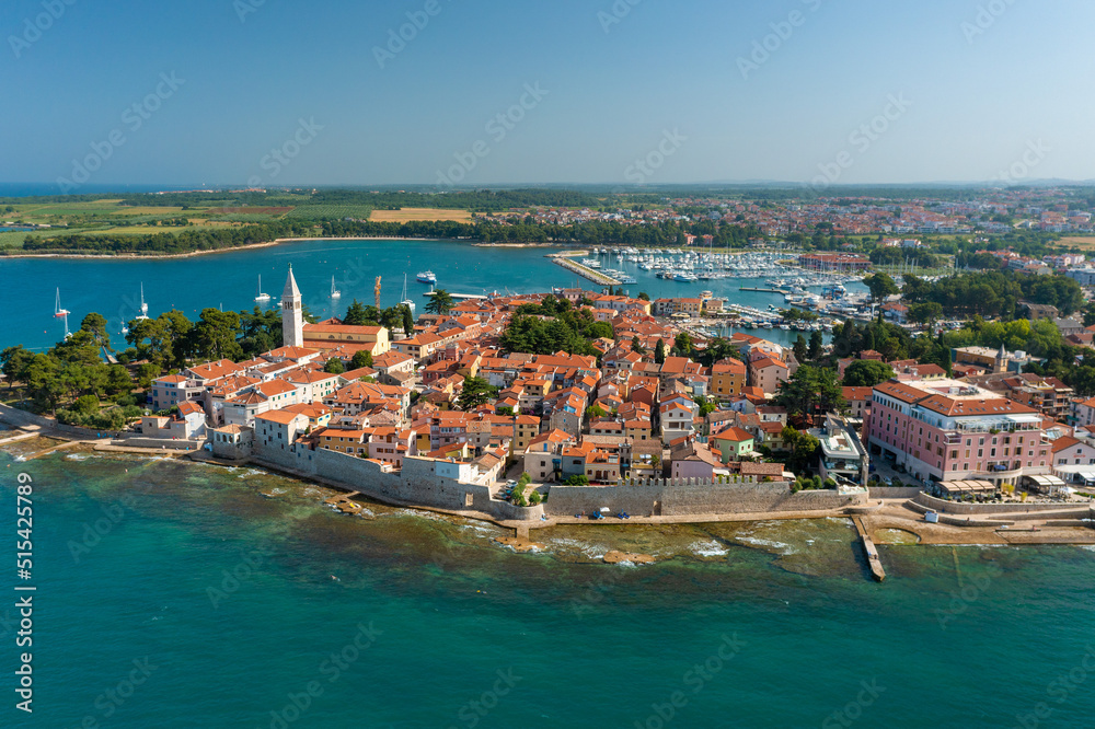 Aerial photo of Novigrad town, Istra, Croatia