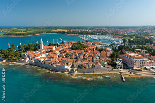 Aerial photo of Novigrad town, Istra, Croatia photo
