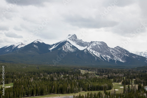 Kananaskis Country golf course is pictured in the valley viewed from the trail above the townsite.