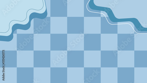 big blue checkerboard, gingham aesthetic checkers frame background illustration, perfect for wallpaper, backdrop, postcard, background