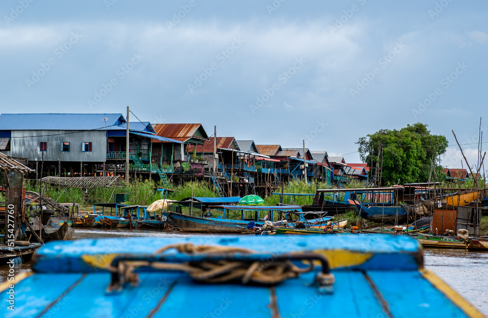 KAMPONG PHLUK FLOATING VILLAGE during the dry season post covid-19 pandemic landscape, SIEM REAP, CAMBODIA.