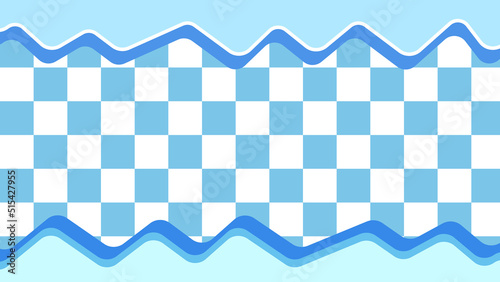 blue and white checkerboard, gingham aesthetic checkers frame background illustration, perfect for wallpaper, backdrop, postcard, background
