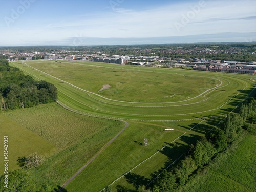 Aerial view over Newbury Racecourse photo