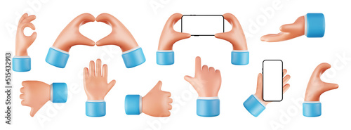 3d icons hand.