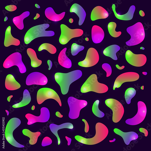 Set of liquid gradient shapes.