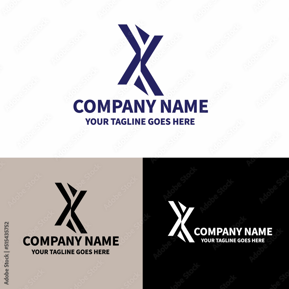 business logo design- x letter logo design