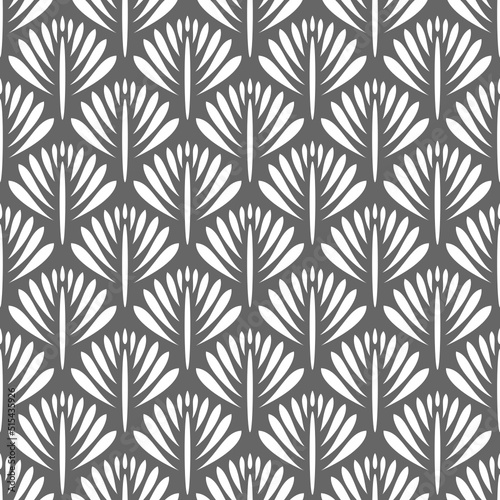 
Vector seamless texture. Modern geometric background with floral ornaments.
