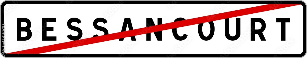 Panneau sortie ville agglomération Bessancourt / Town exit sign Bessancourt Panneau sortie ville agglomération Bessancourt / Town exit sign Bessancourt
