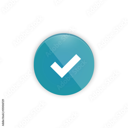 Free Download Verify icon design. Completed button UI design. Vector illustration. - GFXLoad