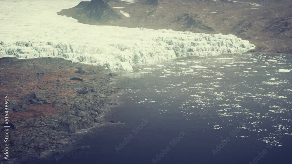 big glacier on the coast of Antarctica a sunny summer afternoon big glacier on the coast of Antarctica a sunny summer afternoon