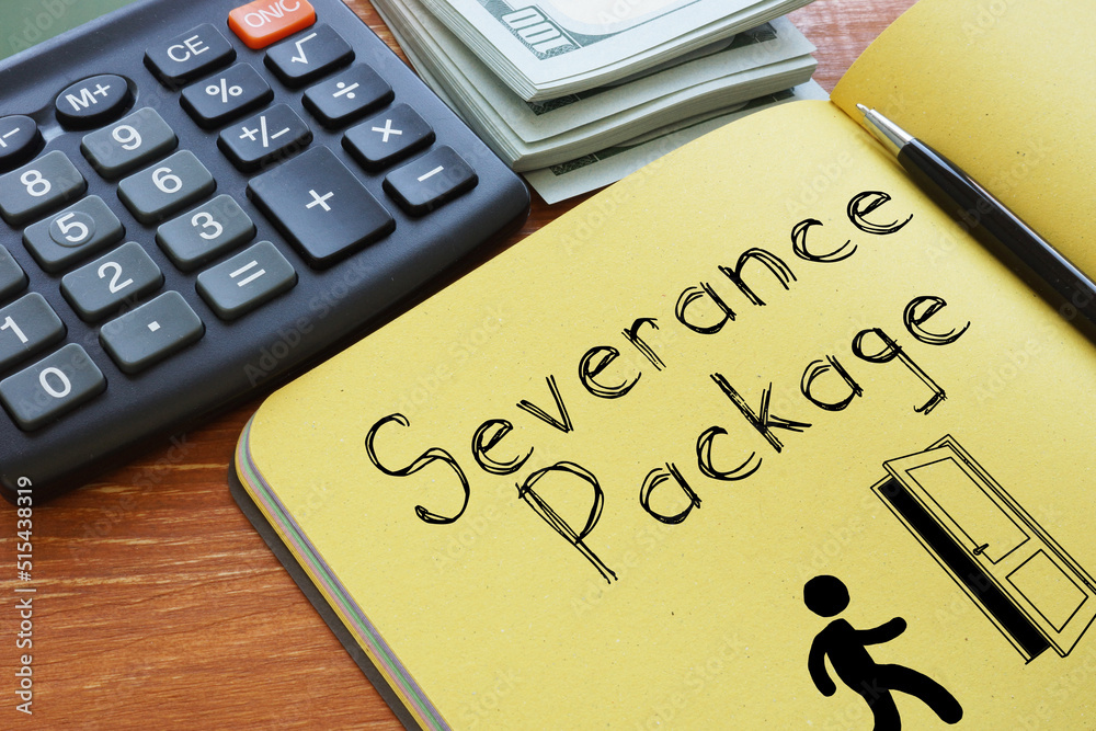 Severance Package is shown using the text foto de Stock Adobe Stock