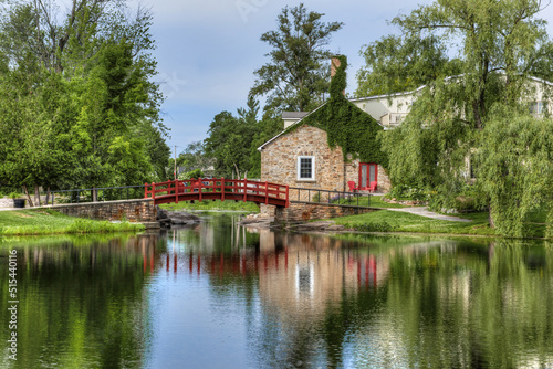 Mill pond and bridge Stewart Park Perth Ontario © Terry