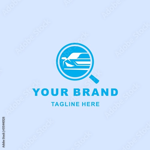 Free Download simple car logo and magnifying glass - GFXLoad
