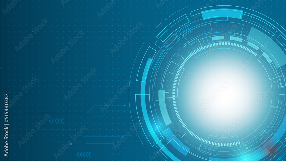 Obraz premium Abstract technology background template with circle line and copyspace