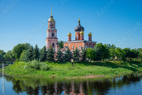 The ancient Resurrection Cathedral on a summer day. Staraya Russa, Russia