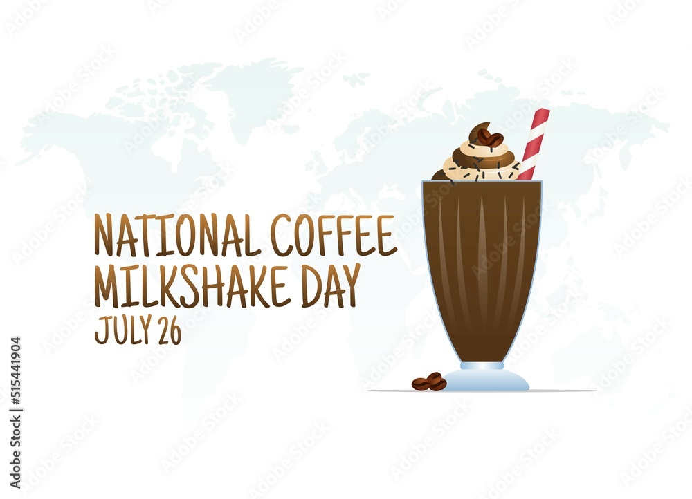 vector graphic of national coffee milkshake day good for national