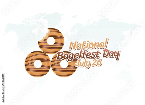 vector graphic of national bagelfest day good for national bagelfest day celebration. flat design. flyer design.flat illustration.