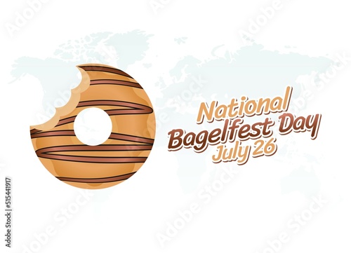 vector graphic of national bagelfest day good for national bagelfest day celebration. flat design. flyer design.flat illustration. photo