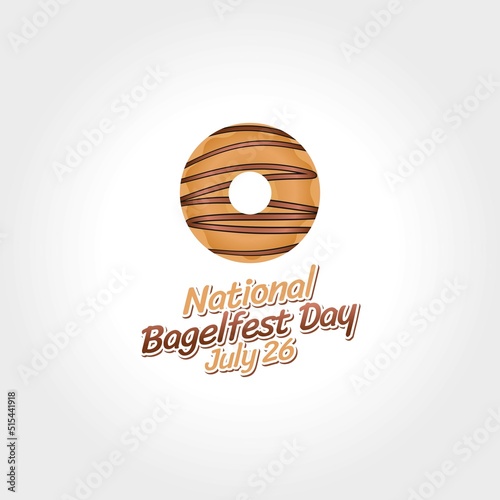 vector graphic of national bagelfest day good for national bagelfest day celebration. flat design. flyer design.flat illustration.