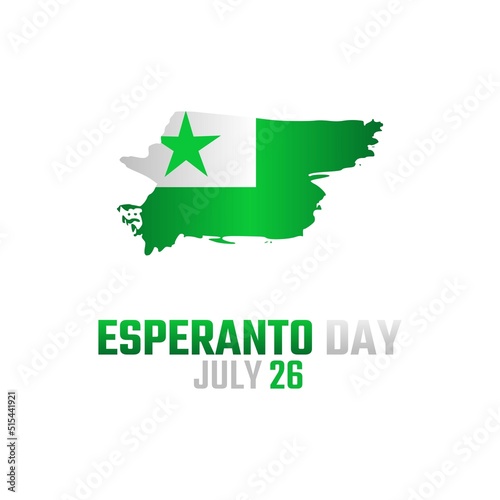 vector graphic of esperanto day good for esperanto day celebration. flat design. flyer design.flat illustration. photo