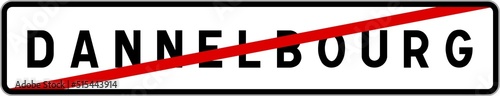 Free Download Panneau sortie ville agglomération Dannelbourg / Town exit sign Dannelbourg - GFXLoad