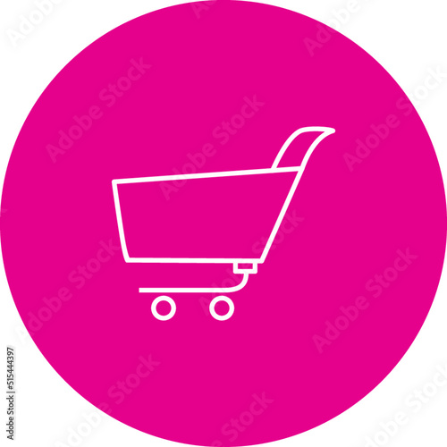 Unique Shopping Cart Vector Icon