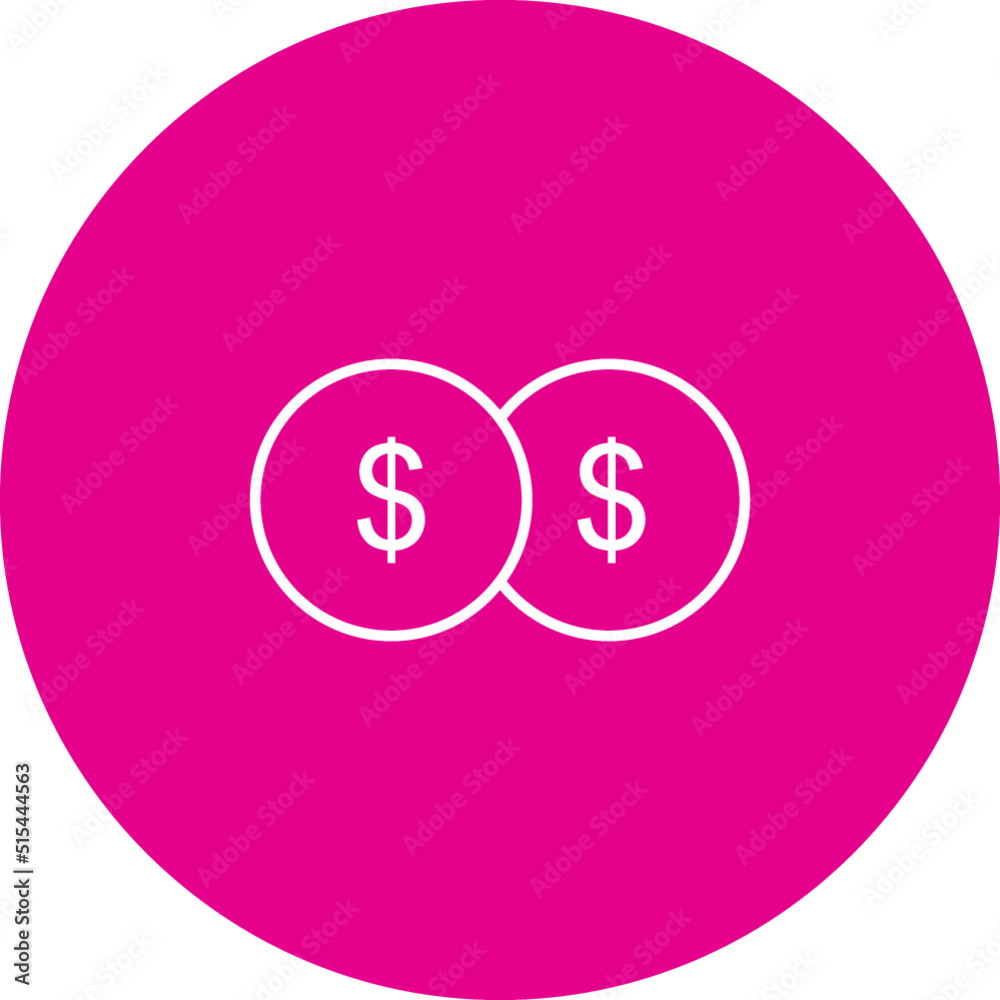 Unique Coins Vector Icon