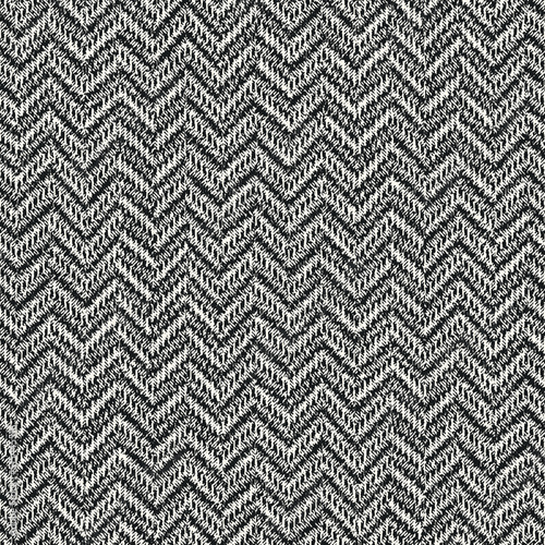 Monochrome Knitted Textured Chevron Pattern
