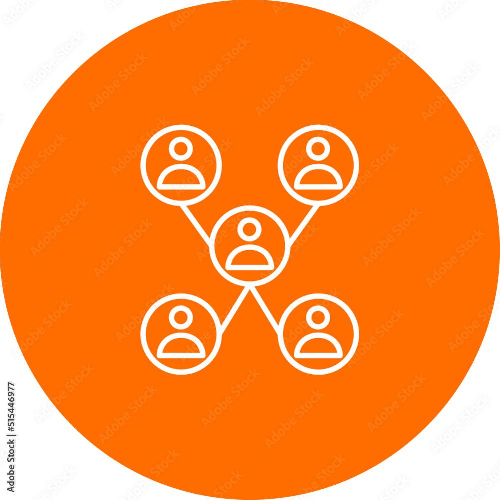 Unique Company Network Vector Icon Unique Company Network Vector Icon
