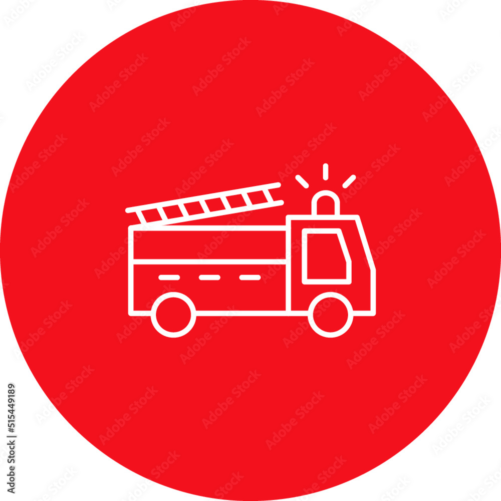 Unique Fire Truck Vector Icon Unique Fire Truck Vector Icon