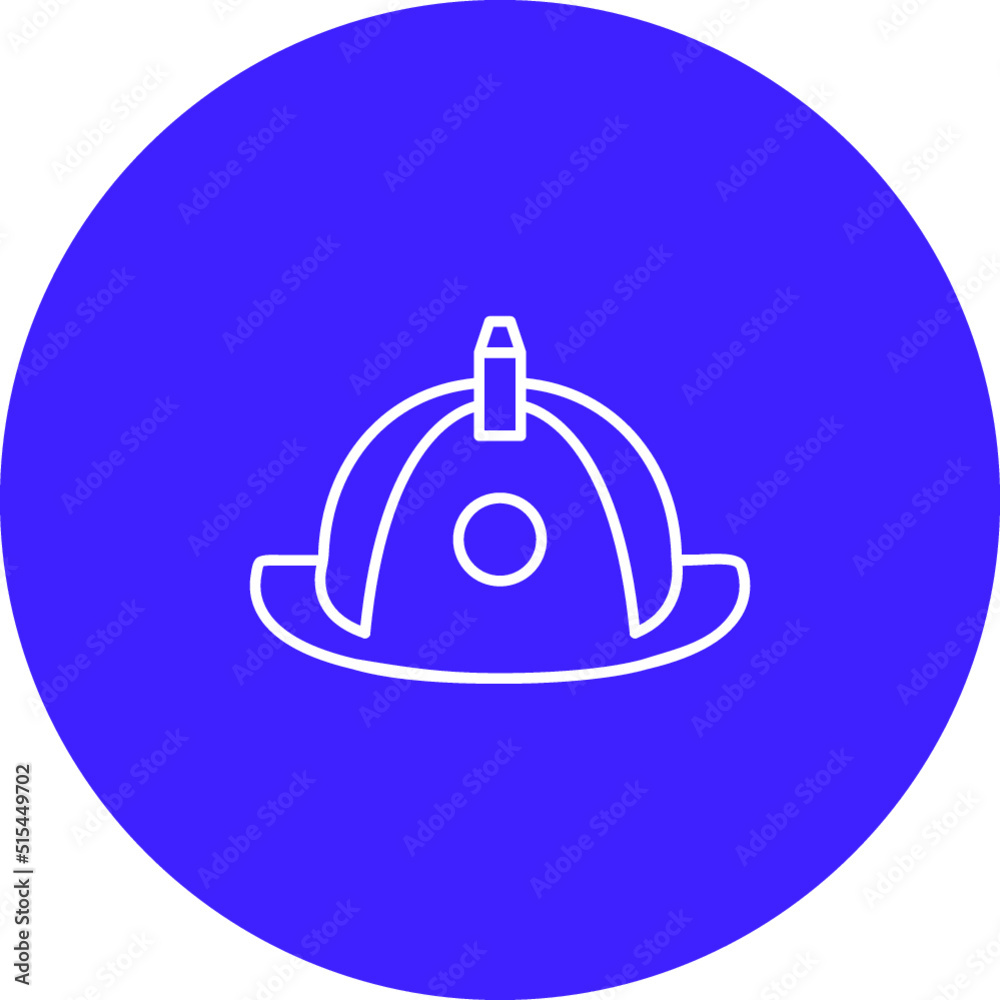 Obraz premium Unique Firefighter Hat Vector Icon