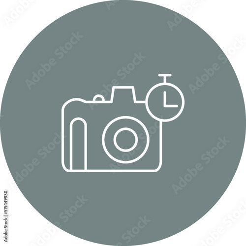 Unique Timer on Camera Vector Icon