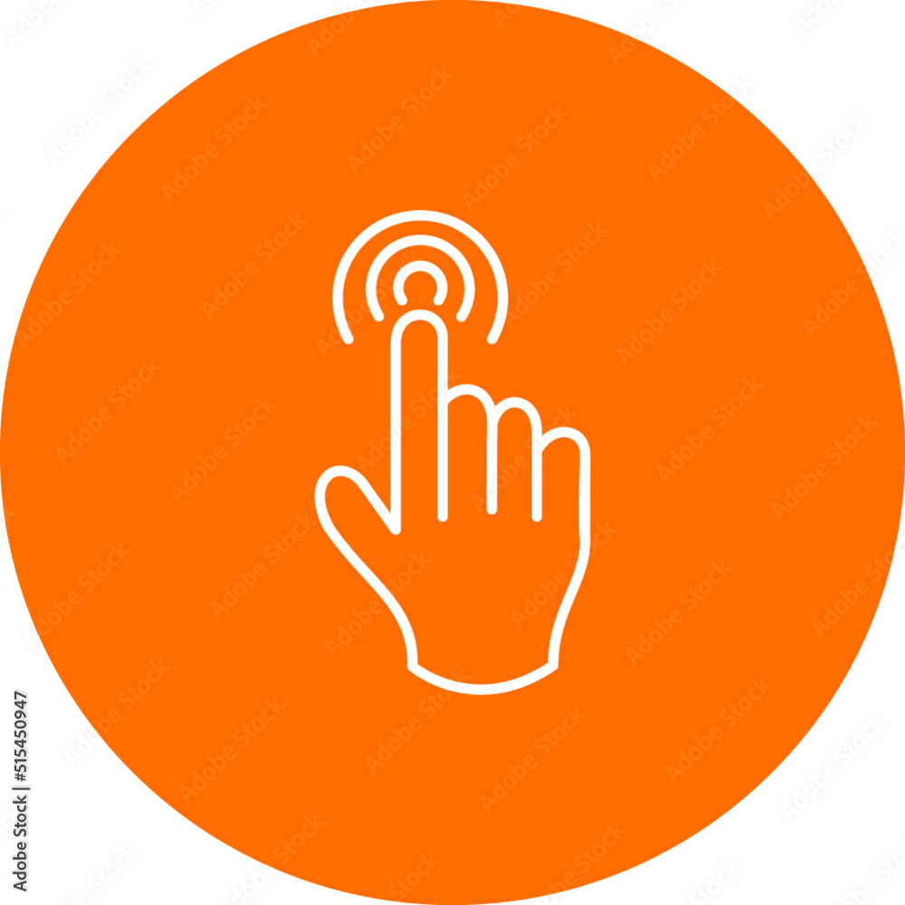 Danger of Hand Press Vector Icon Danger of Hand Press Vector Icon