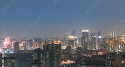 Night view city scenery Chongqing  China