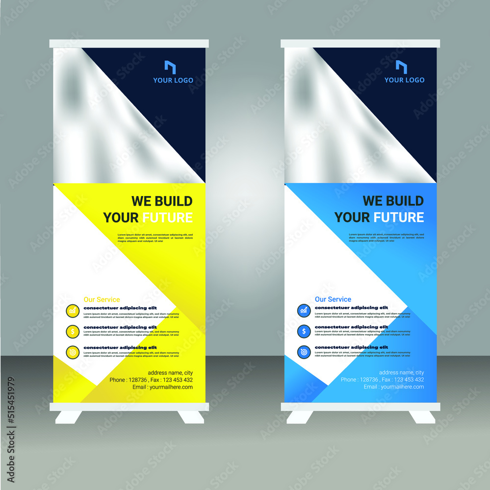 Roll up  banner design template, modern x-banner, rull up design, Golf Competition Roll Up Banne,Modern Sport Rull Up Banner Template Vector EPS