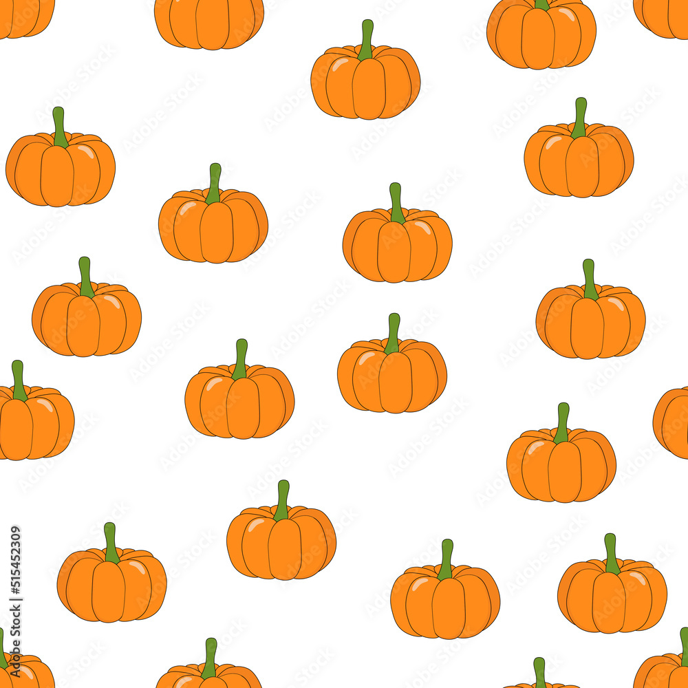 simple vector illustration with orange pumpkin simple vector illustration with orange pumpkin