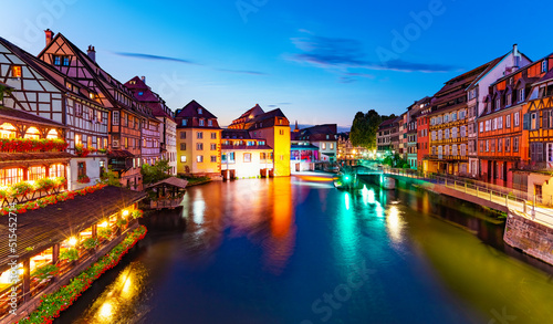 Panorama of the Old Town in Strasbourg, France