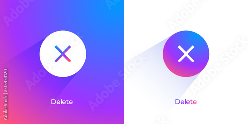 delete icon App button. UI UX icons,
mobile app and application icons elements vector