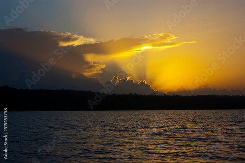 sunset on the tapajos river photo
