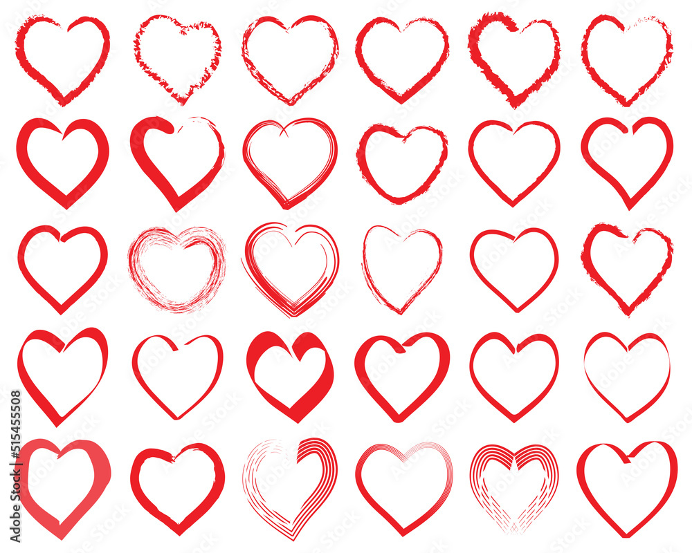 Set of hand drawn hearts. Red heart shape doodle art sketch style, icon, vector illustration
Set of hand drawn hearts. Red heart shape doodle art sketch style, icon, vector illustration