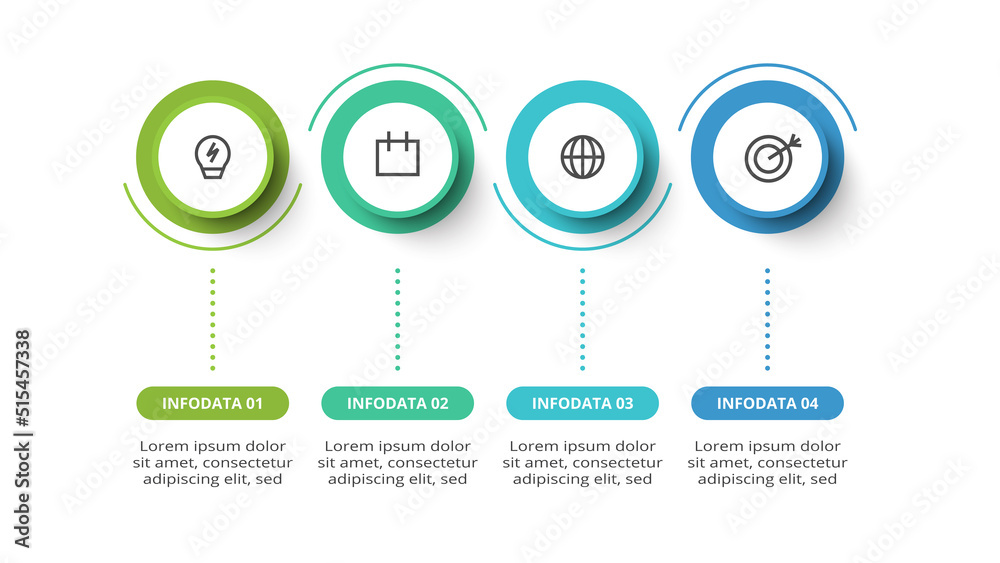 Creative concept for infographic with 4 steps, options, parts or processes. Business data visualization. Creative concept for infographic with 4 steps, options, parts or processes. Business data visualization.