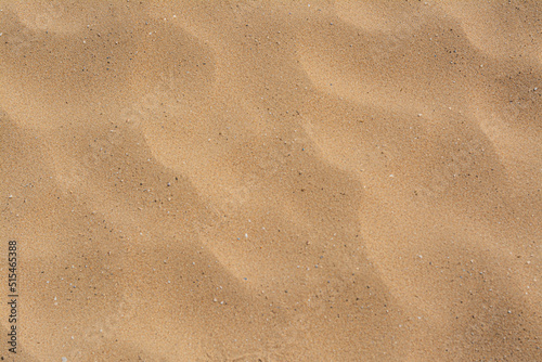Texture of sandy beach as background, top view