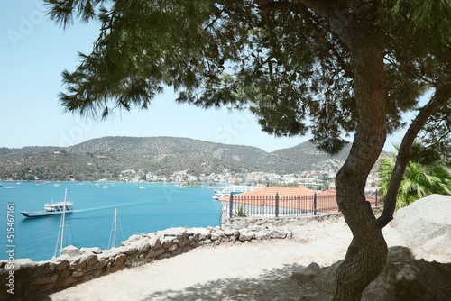 Beautiful view of sea coast on sunny day